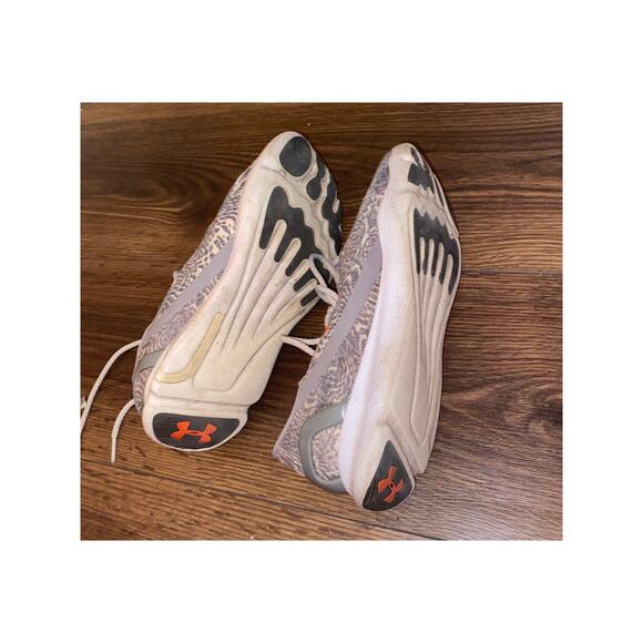 Under Armour SpeedForm Running Shoes Gray Orange Women’s Size 8 - Picture 4 of 7